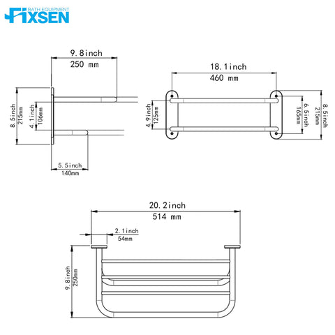 FIXSEN polished chrome finish detail adds contemporary shine.
