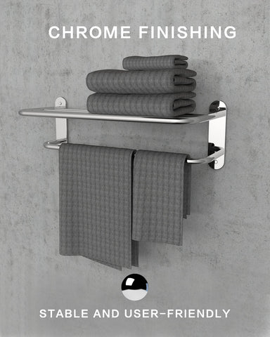 FIXSEN towel-bar with modern design in a compact bathroom.
