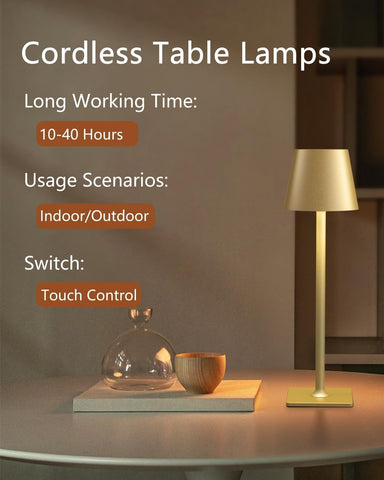 Fizrice 6000mAh battery table lamp delivers hours of soft illumination.