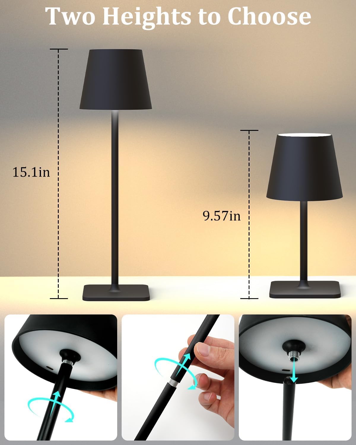Fizrice lamp offers warm, natural, and white light modes