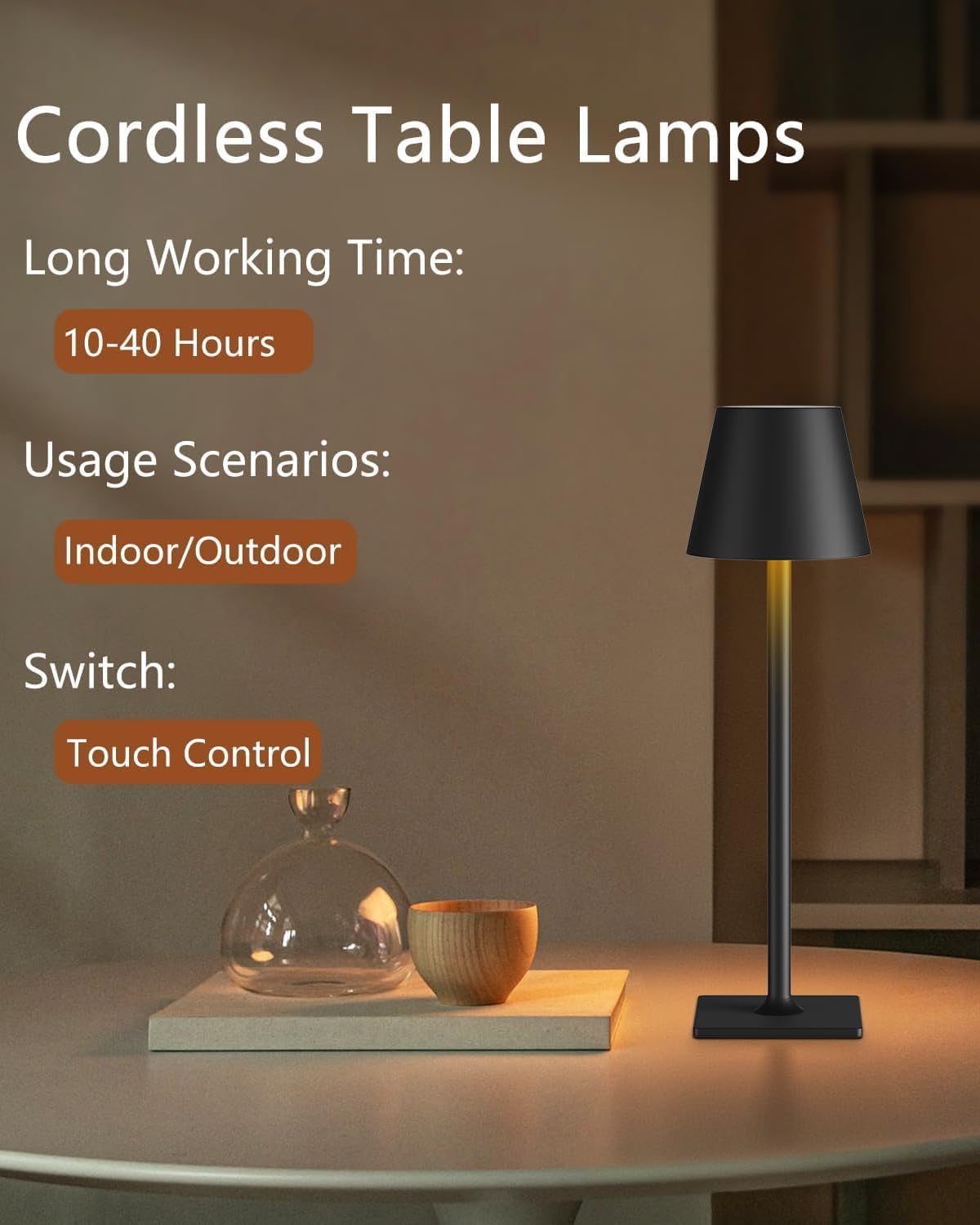 Fizrice lamp USB-C charging for quick top-up before gatherings
