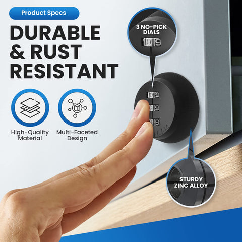 Cabinet door with Combi-Cam lock illustrating versatile storage security