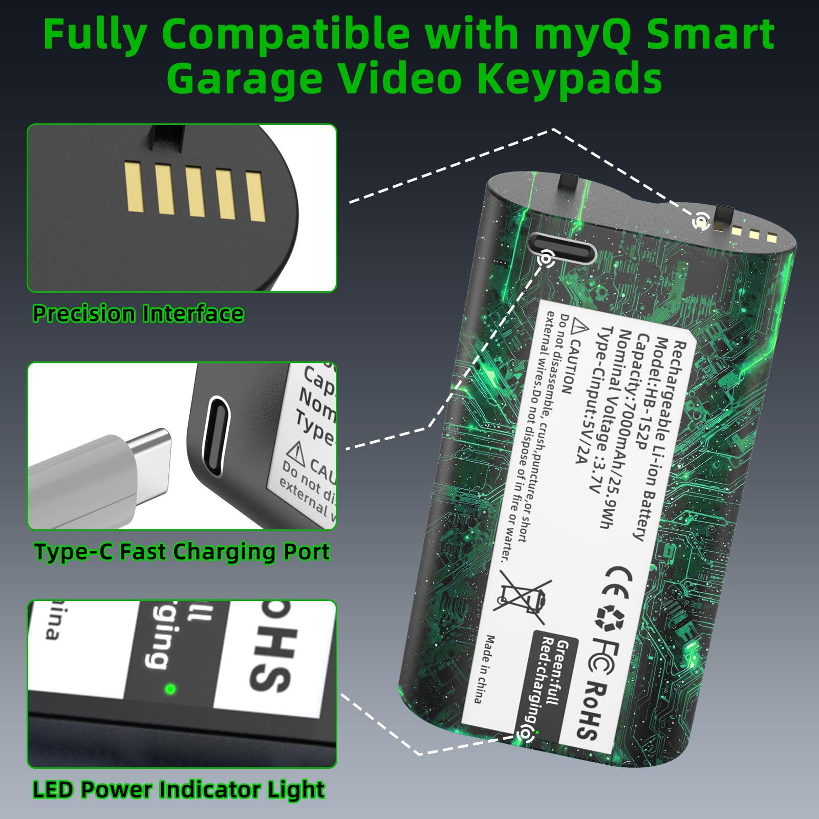 FJP smart BMS safety protects MQ keypad battery from overcharge.