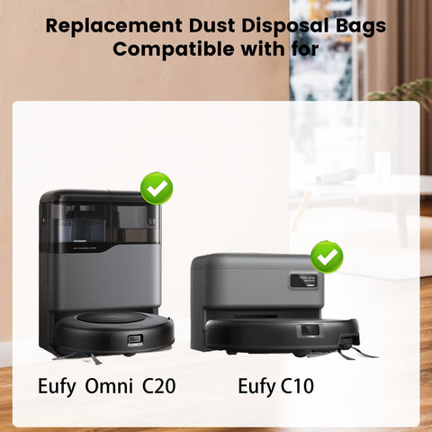 FKDJNIC dust bag compatible with Eufy C10 and Omni C20 robots.