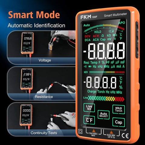 FKM Pro DMM 6000-count TRMS precision for reliable readings.