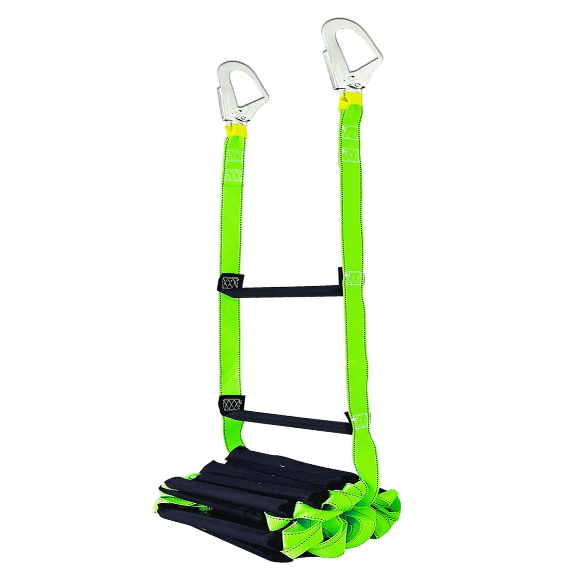 FKNGS fire escape ladder with two heavy hooks for secure balcony access.
