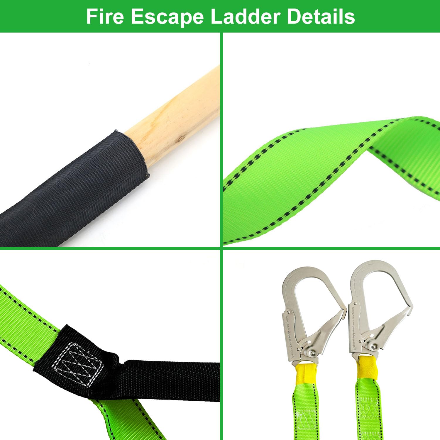FKNGS lightweight rope ladder weighs 11 lbs for easy transport.