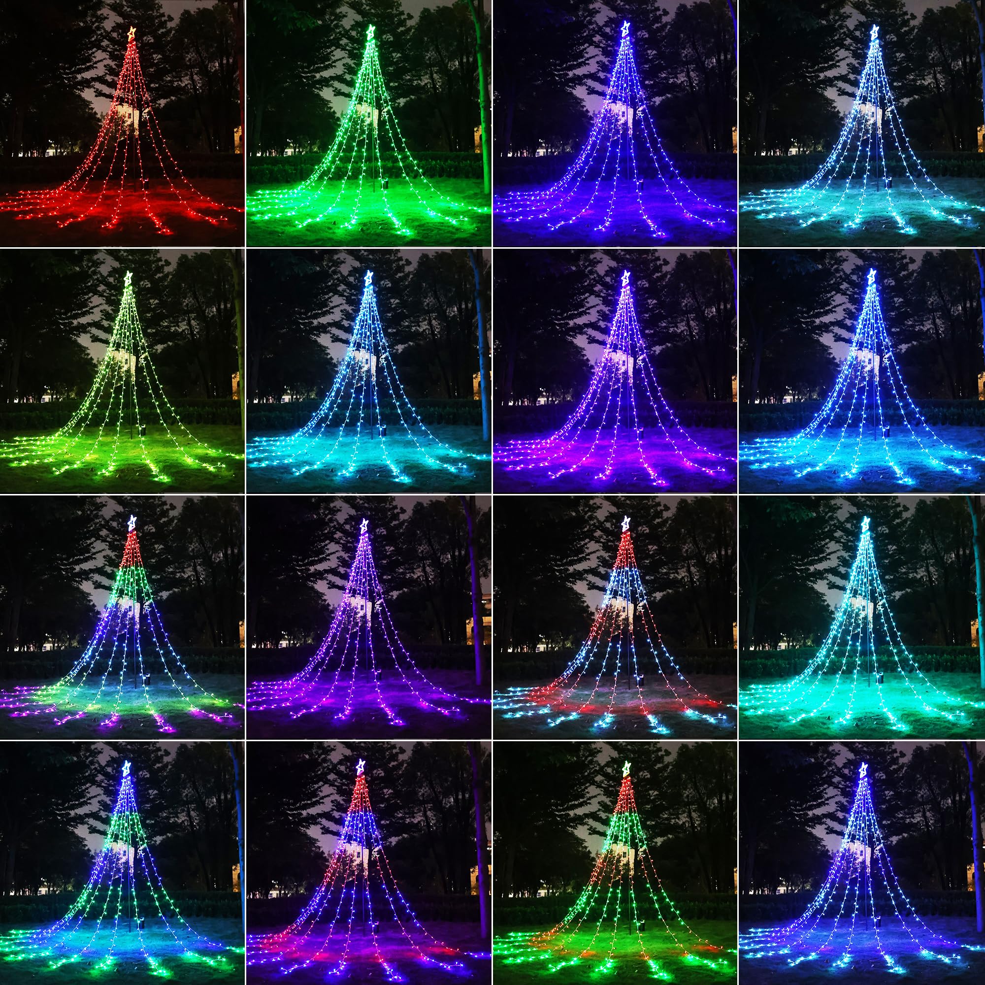 Flacchi frost proof holiday lights endure cold seasons while preserving color brightness.