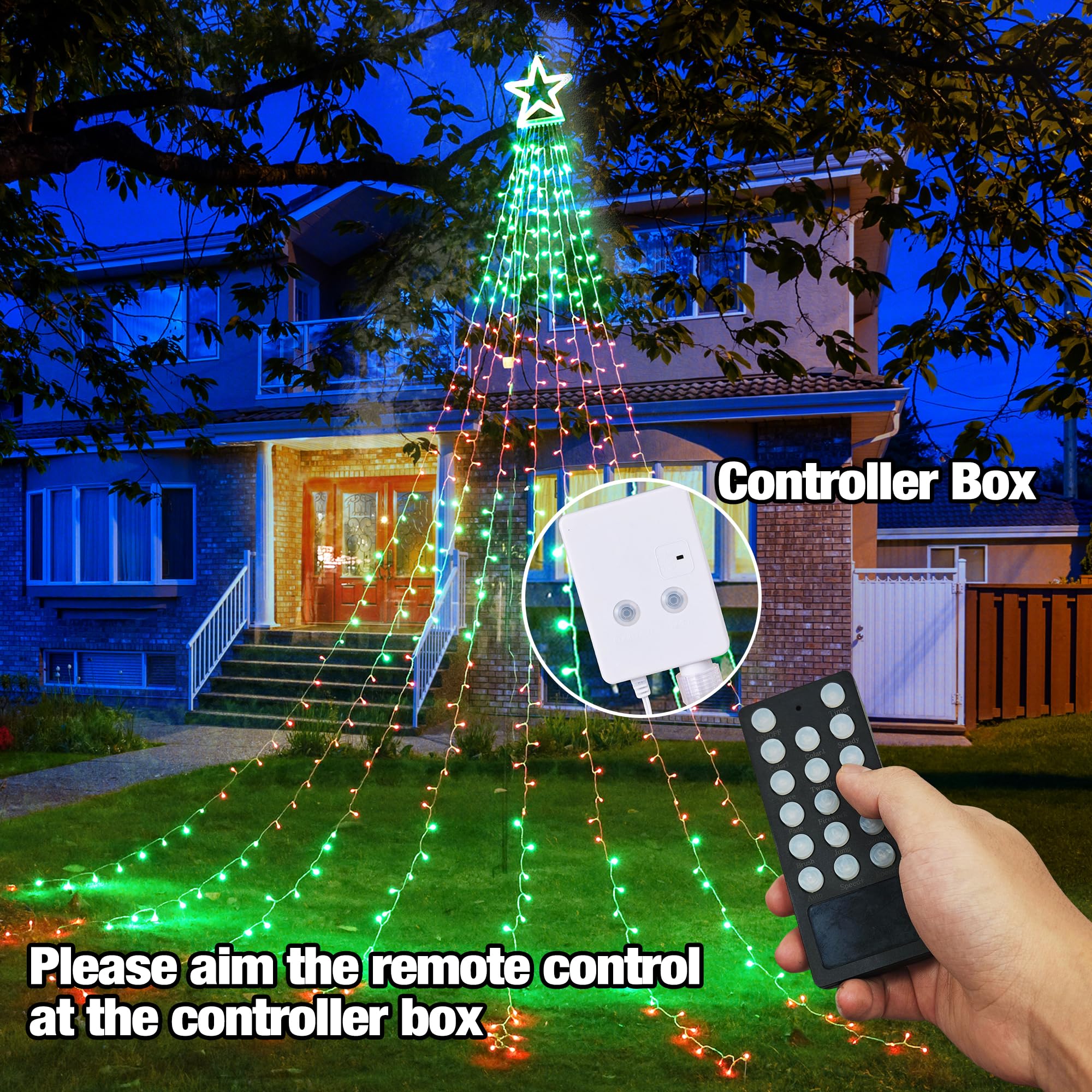 Flacchi remote control timer simplifies setup for daily or holiday lighting.