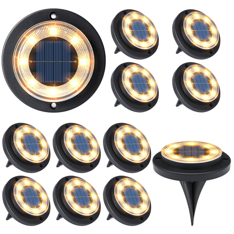 Flacchi solar ground lights dusk-illumination along pathways for safer passage.