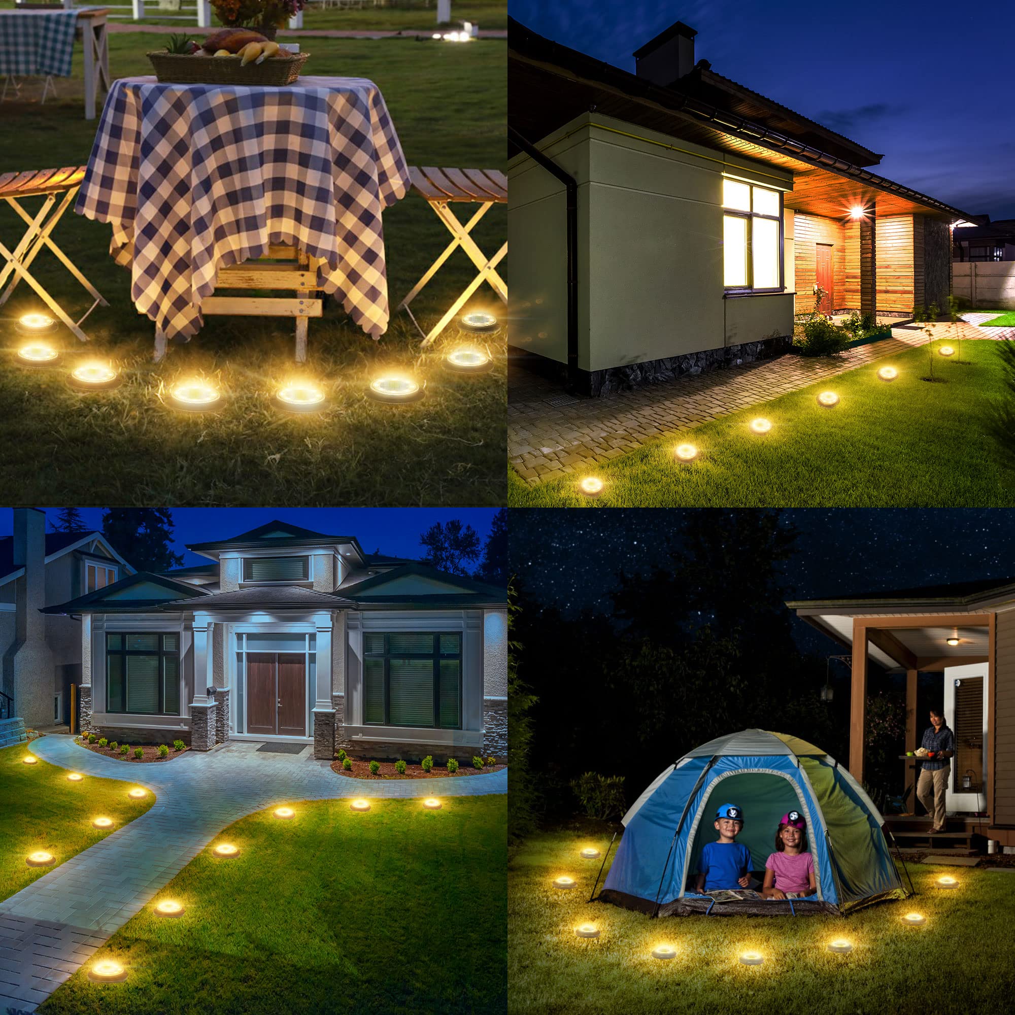 Flacchi warm-white solar light ideal for driveways and patios after dusk.