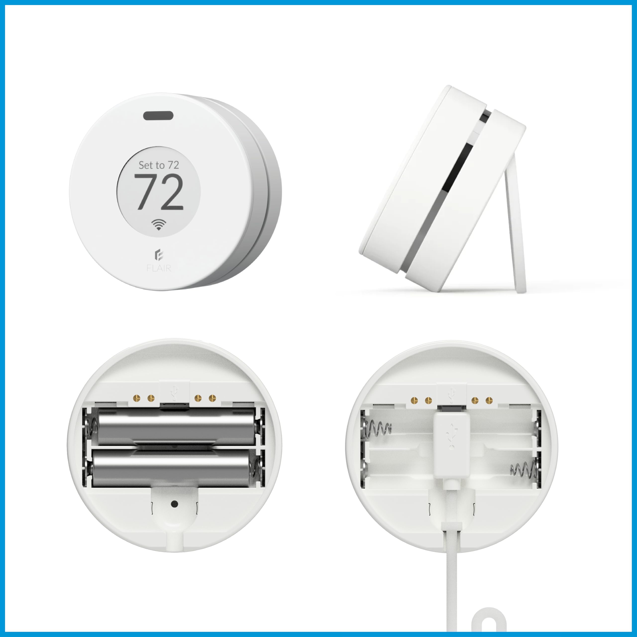 Flair Puck room sensor installation shows easy placement for accurate readings