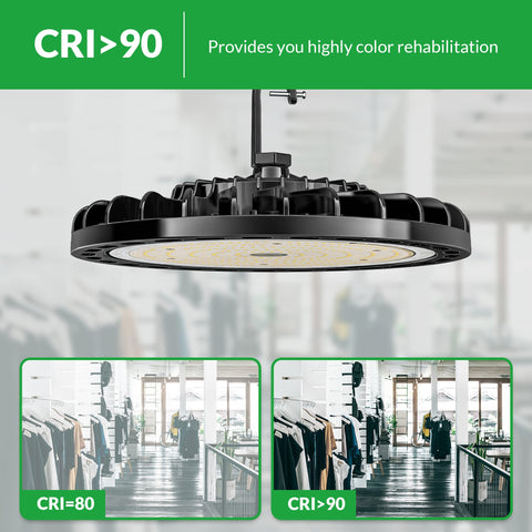 Flakeeper 200W UFO high bay light 120-degree beam for wide-area coverage.