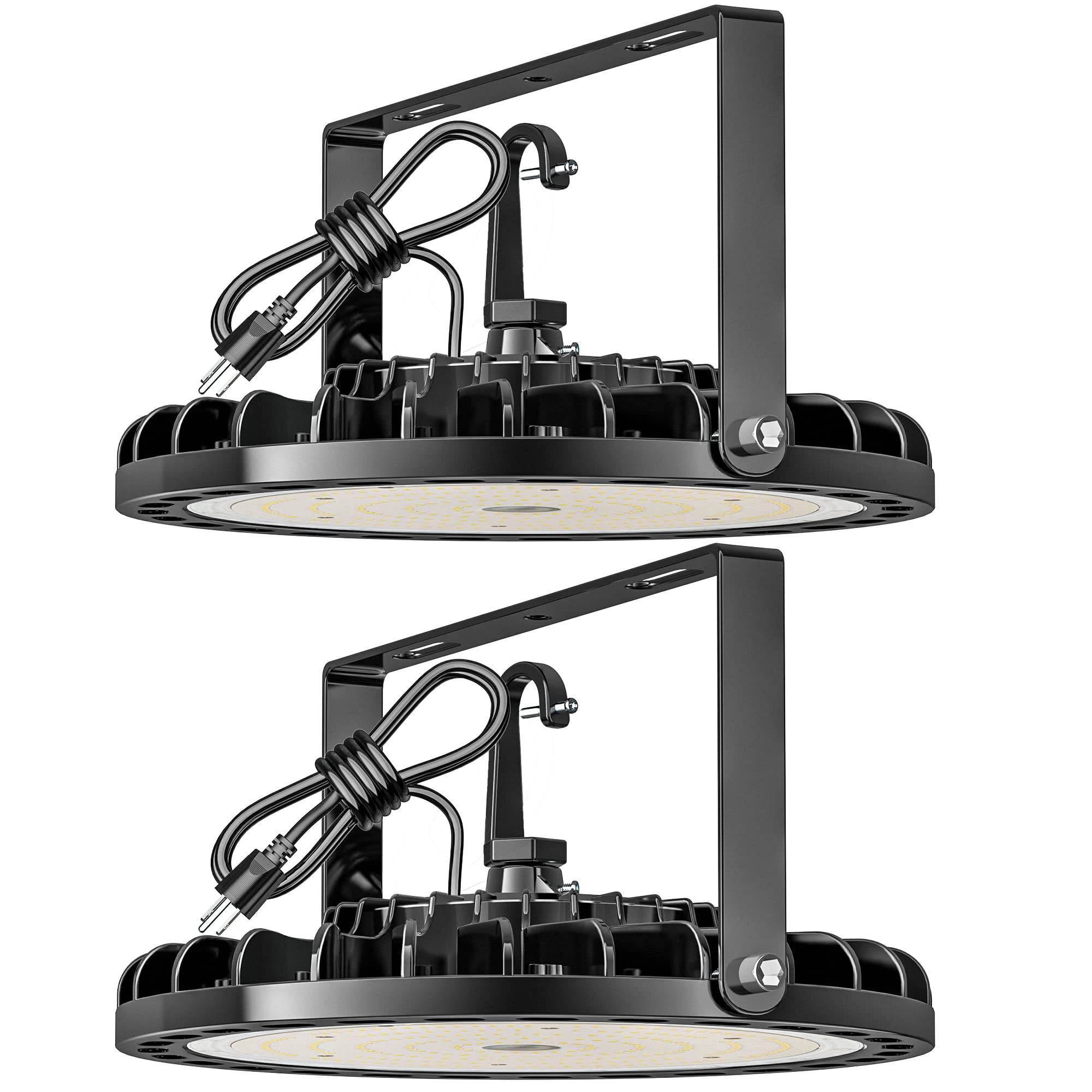 Flakeeper LED high bay 150W front view, bright industrial illumination