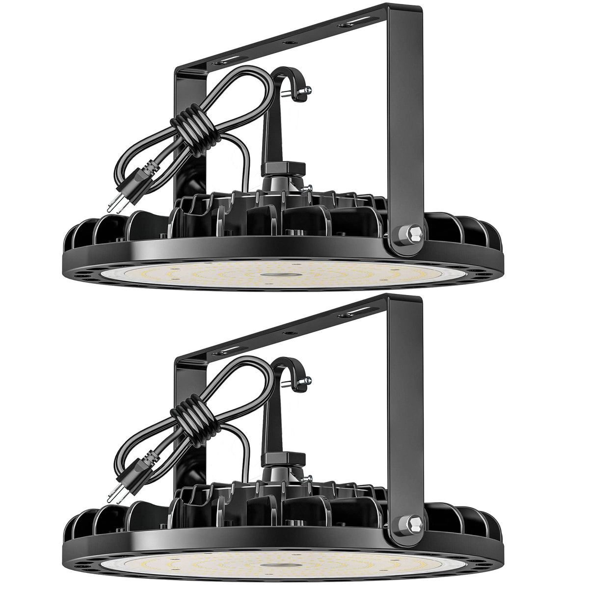 Flakeeper LED high bay 150W front view, bright industrial illumination