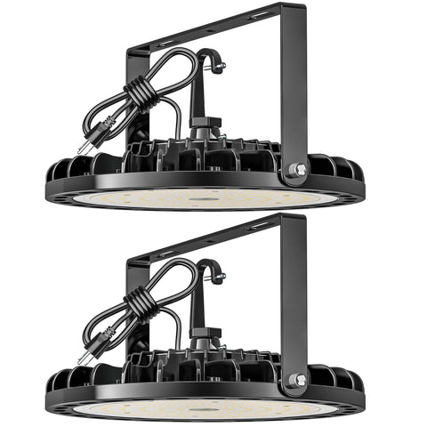 Flakeeper LED high bay 150W front view, bright industrial illumination