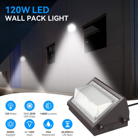 Flakeeper 16800lm 5000K security floodlight provides broad area coverage
