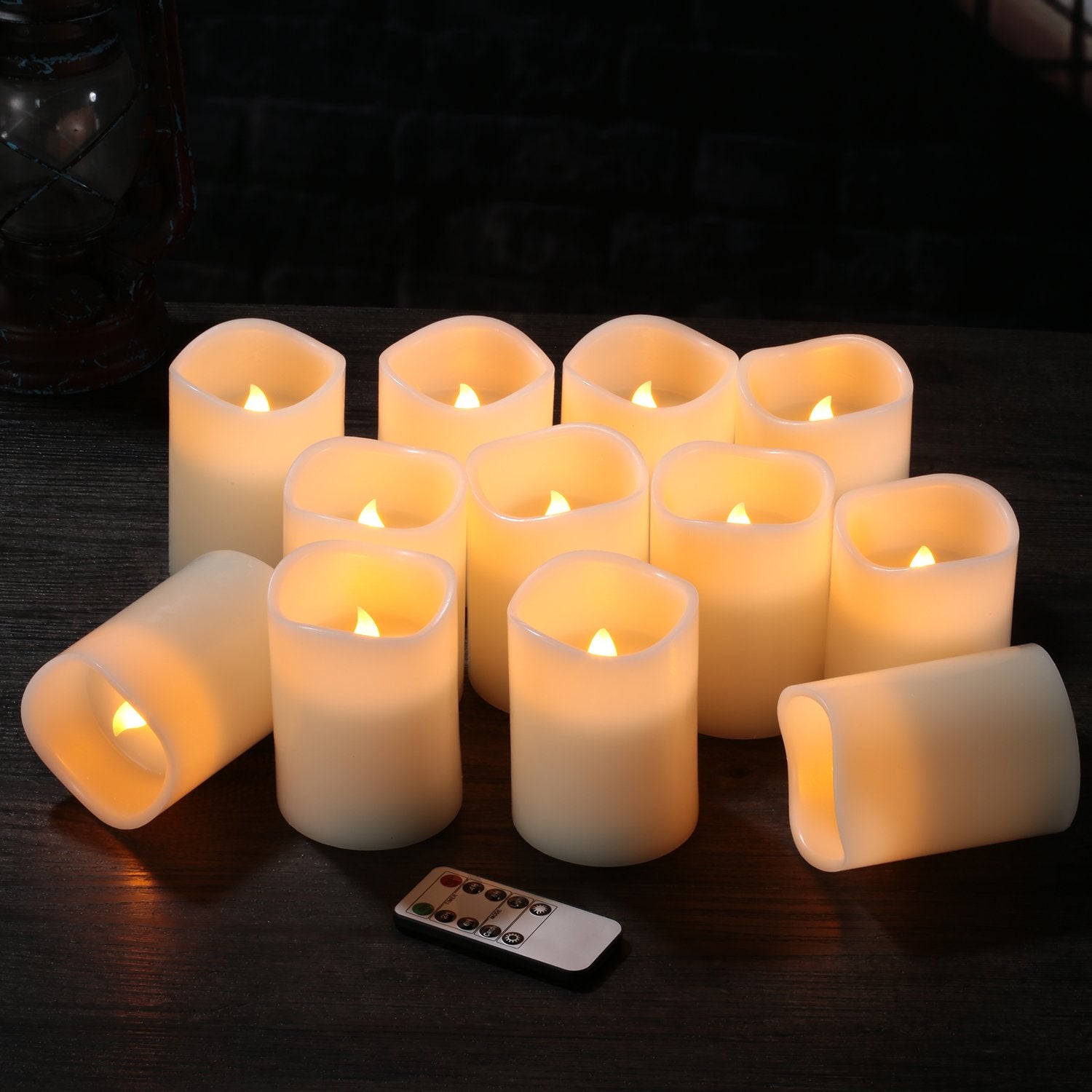 Flamecan automatic timer candles enabling 24-hour cycling ambiance.