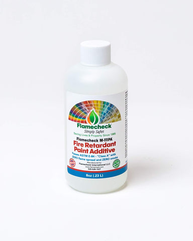Flamecheck M-111PA 8oz bottle in front view for safe home painting
