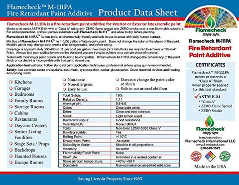 Flamecheck M-111PA packaging displayed on a store shelf