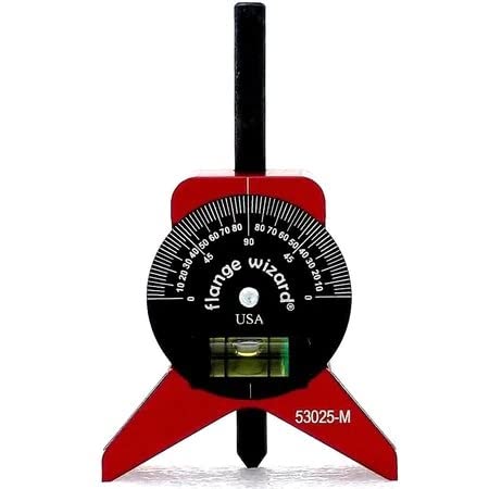 Flange Wizard 53085-M large centering head on twelve-inch pipe for hands-free positioning.