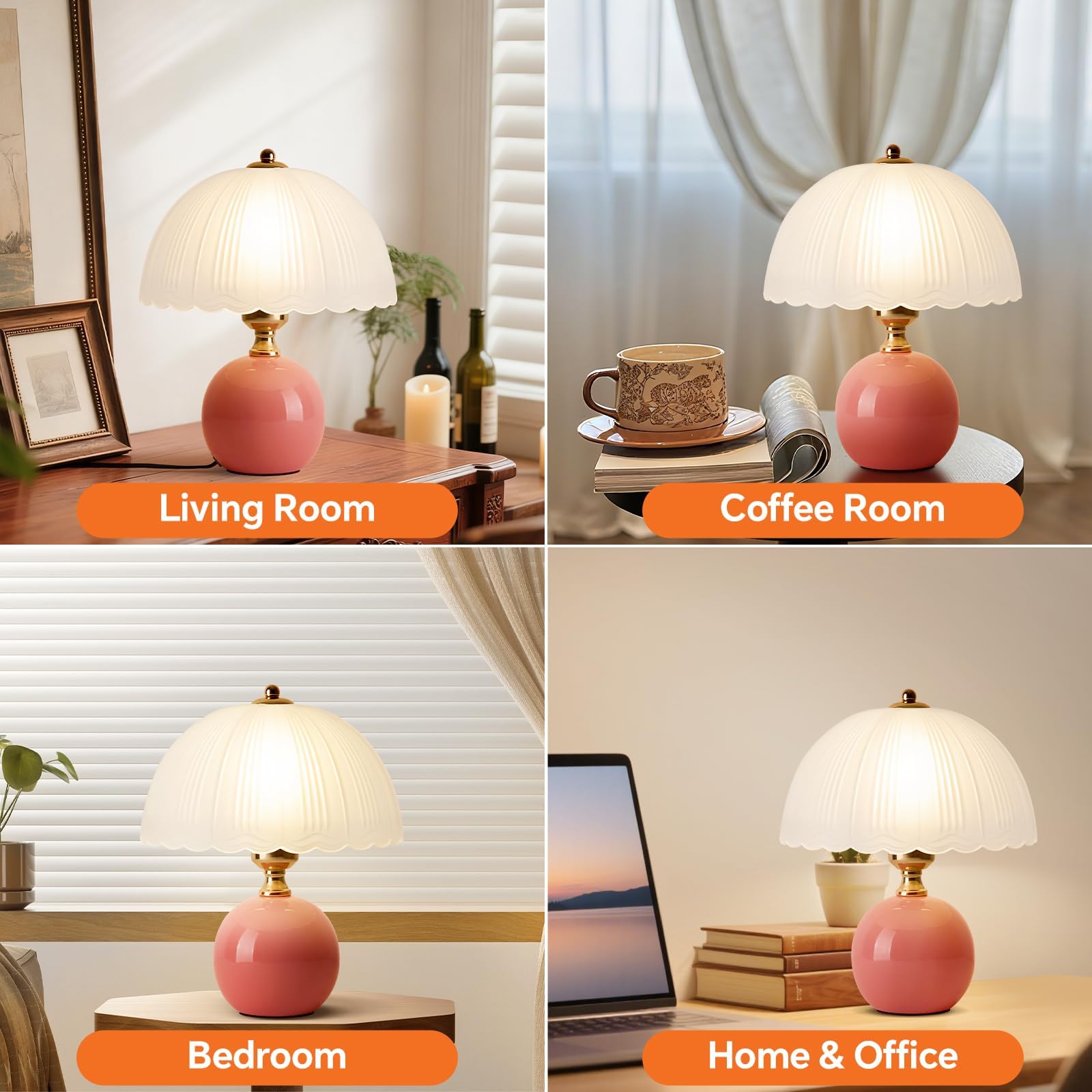 Flashine Desk lamp pink soft light ideal for focused tasks