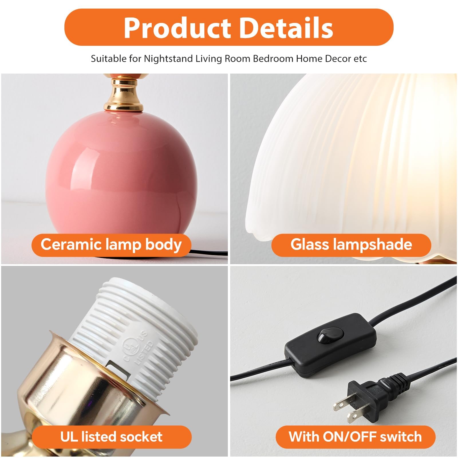 Flashine Living room lamp pink ambiance for warm social spaces