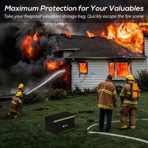 FLASLD bag reinforced seams visible on durable fireproof storage