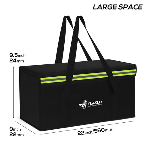 FLASLD bag features reflective strip for easy locating in darkness.