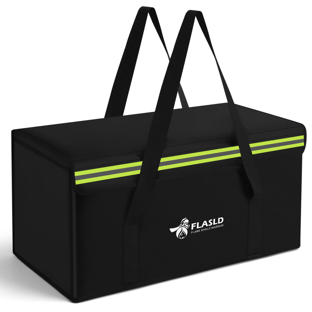FLASLD large fireproof document bag open view with spacious interior for passports and documents