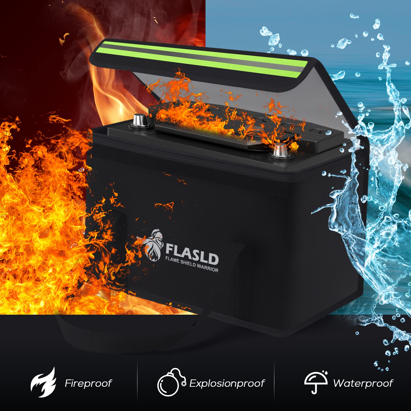 FLASLD LiPo bag during charging area offers safer handling.