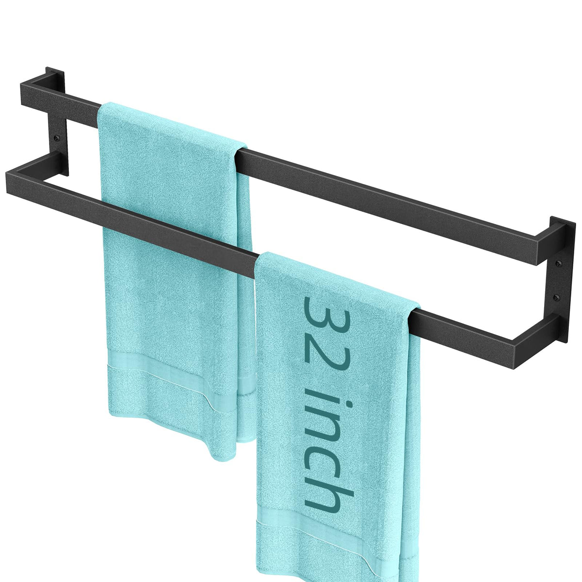 FLE double towel bar 32-inch wall mounted, sturdy SUS304 steel for durable bathroom organization