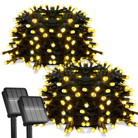 Flechllary solar string lights arranged for outdoor setup, easy yard decoration.
