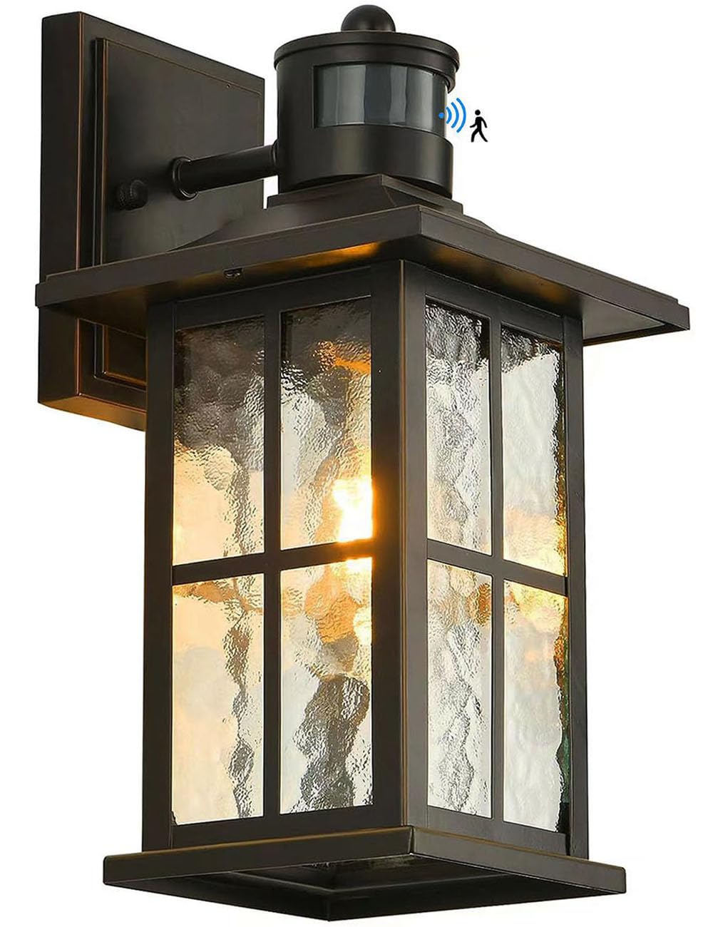 FLEDAVID motion sensor porch light front view enhances entry safety.