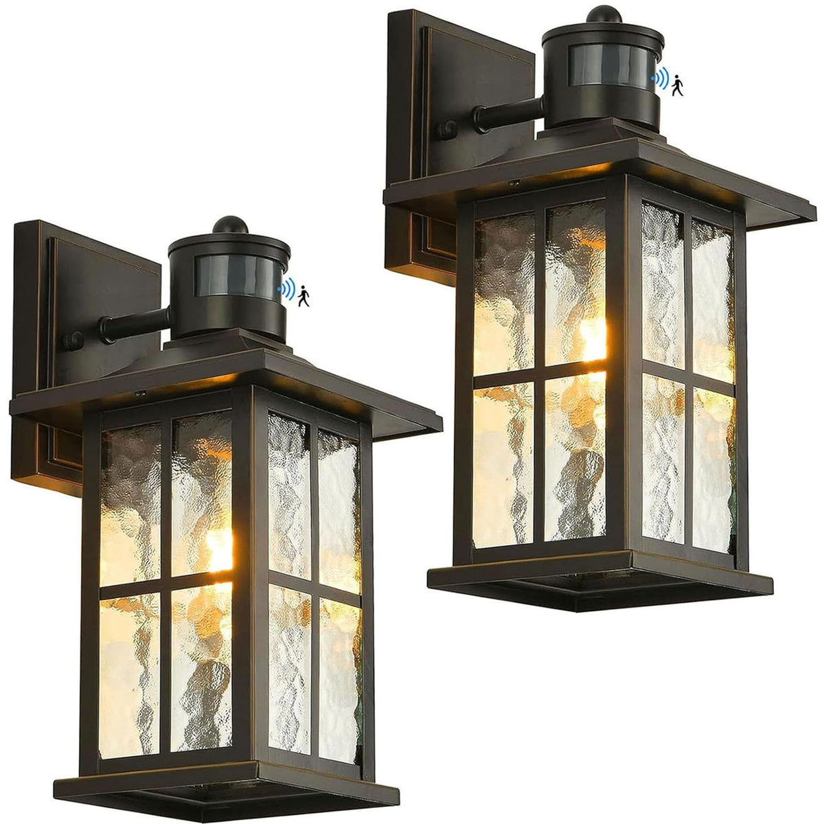FLEDAVID outdoor porch light mounted on wall at dusk for welcoming entry