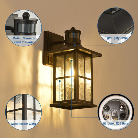 FLEDAVID three-mode outdoor sconce demonstrates high low and DTD options