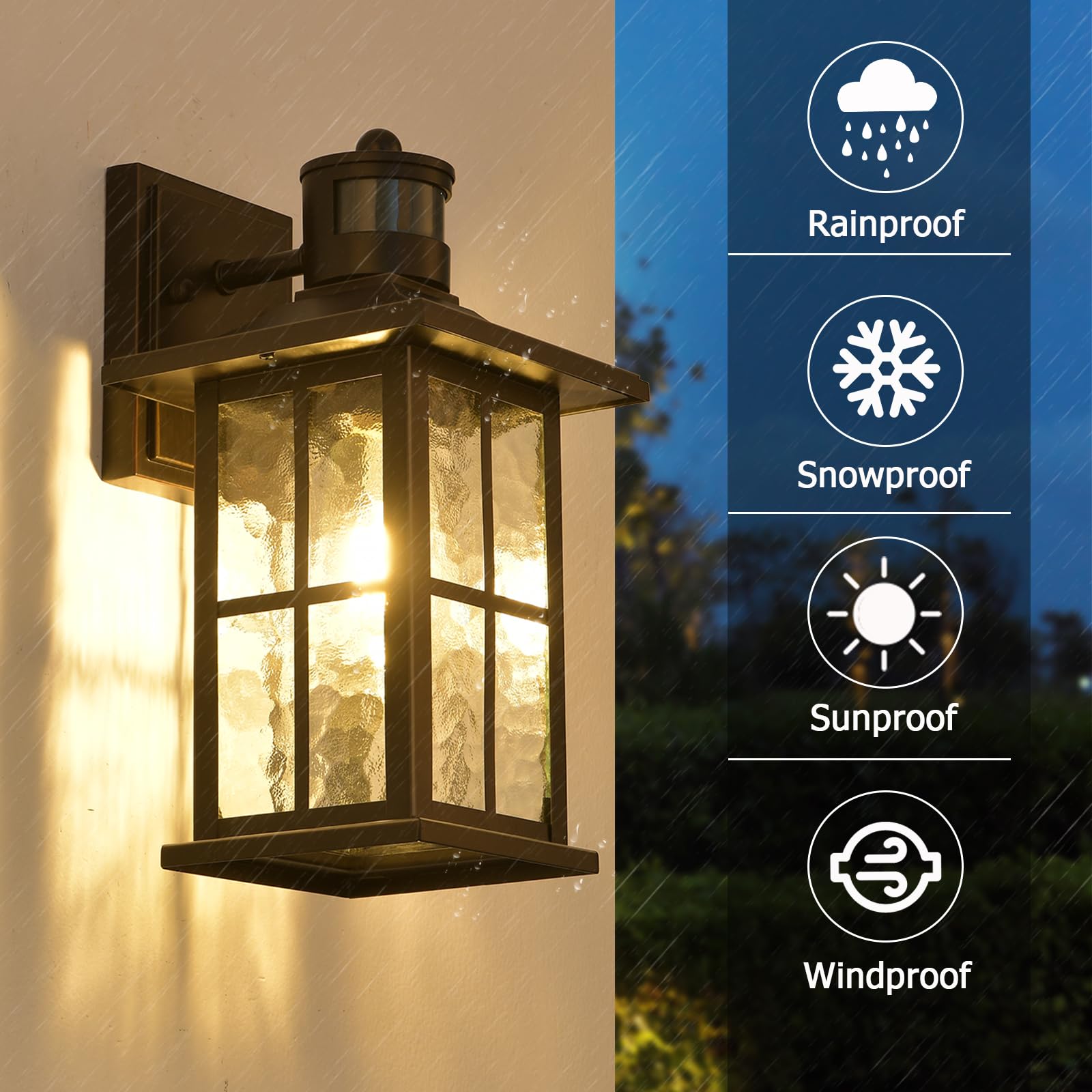 FLEDAVID weatherproof aluminum exterior light withstands harsh conditions
