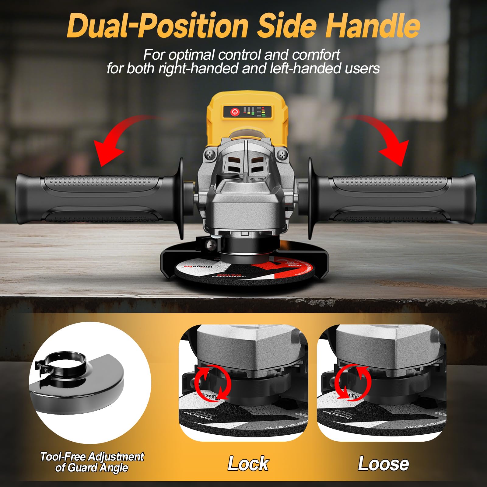 Tool-only Fledukten grinder shown compact and battery-free in the image.