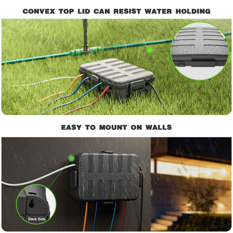 Flemoon entry ports with rubber gasket protect connections from moisture.