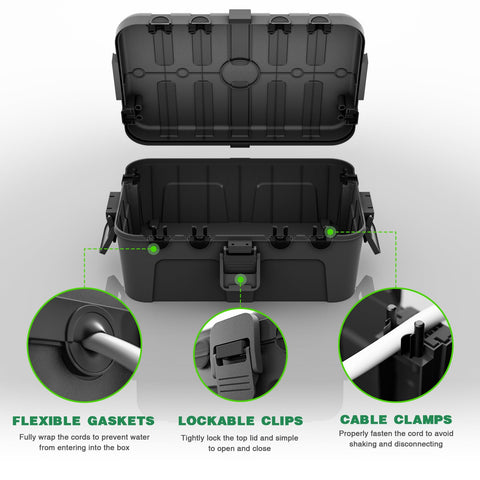 Flemoon heavy-duty PP material resists rain, snow, and dirt.