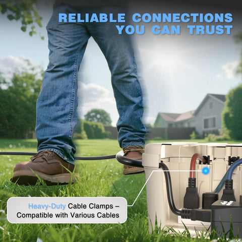 Flemoon ideal for holiday lighting uses, maintaining safe outdoor cord management.