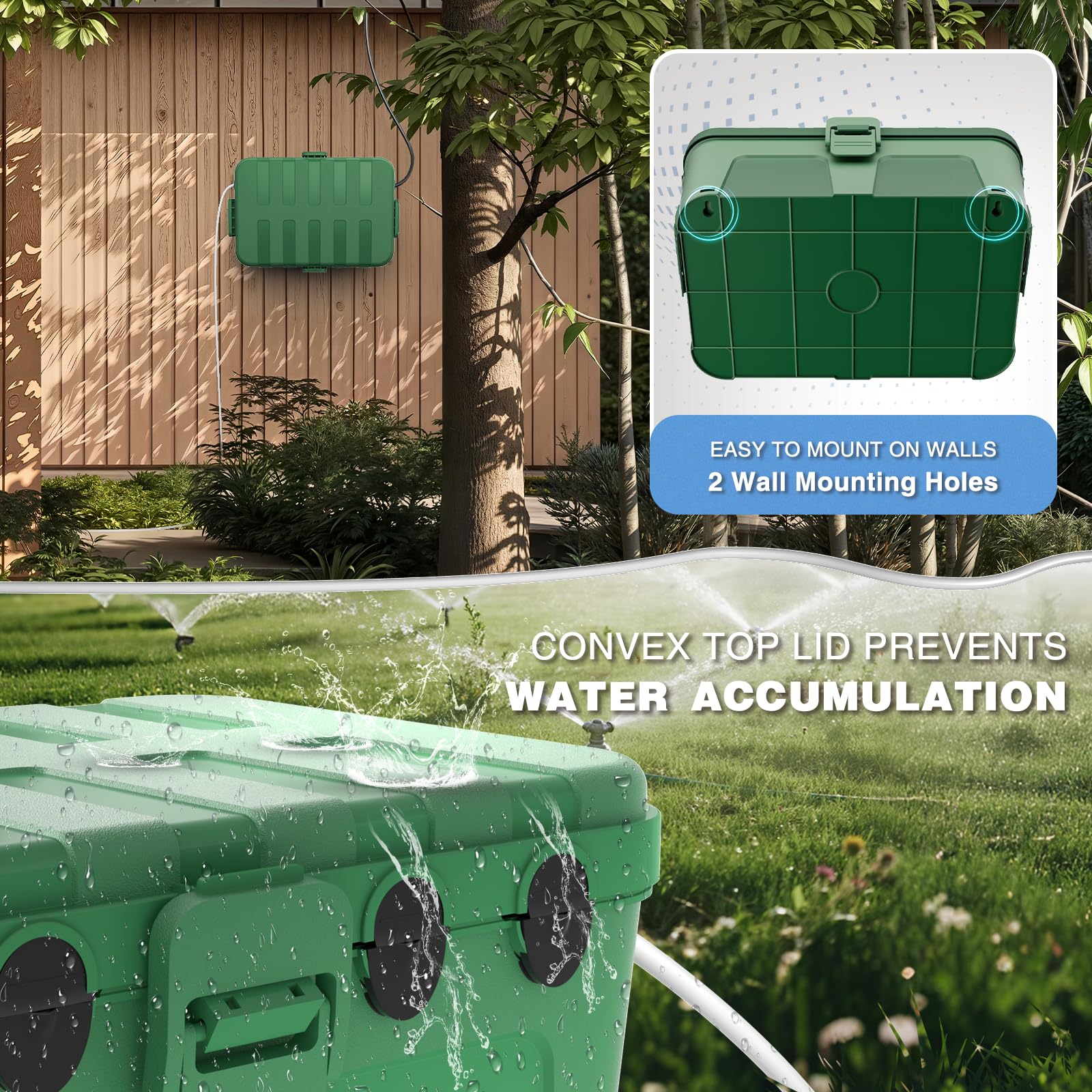 Flemoon IP54 outdoor box dual mounting holes for wall installation