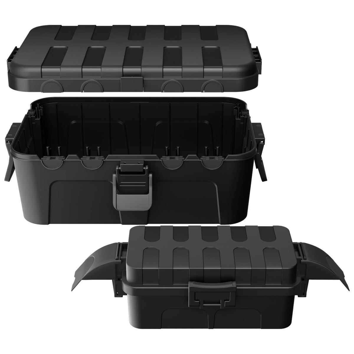 Flemoon large outdoor waterproof electrical box protects power strips and adapters outdoors.