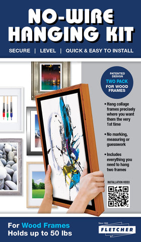 Fletcher Picture Perfect secures art with a level, wobble-free mounting