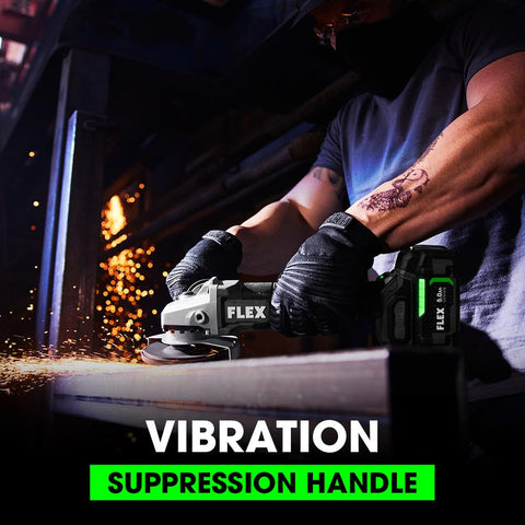 FLEX 24V adjustable speed control for material specific tasks.