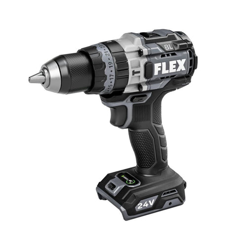 FLEX 24V brushless hammer drill with 1,400 in-lbs torque for tough tasks