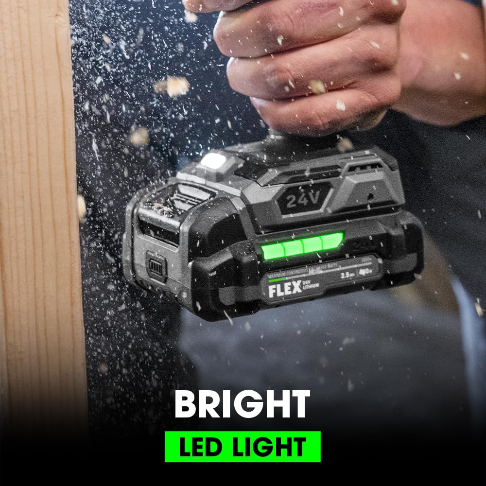 FLEX 24V compact design supports overhead use and reduced fatigue.