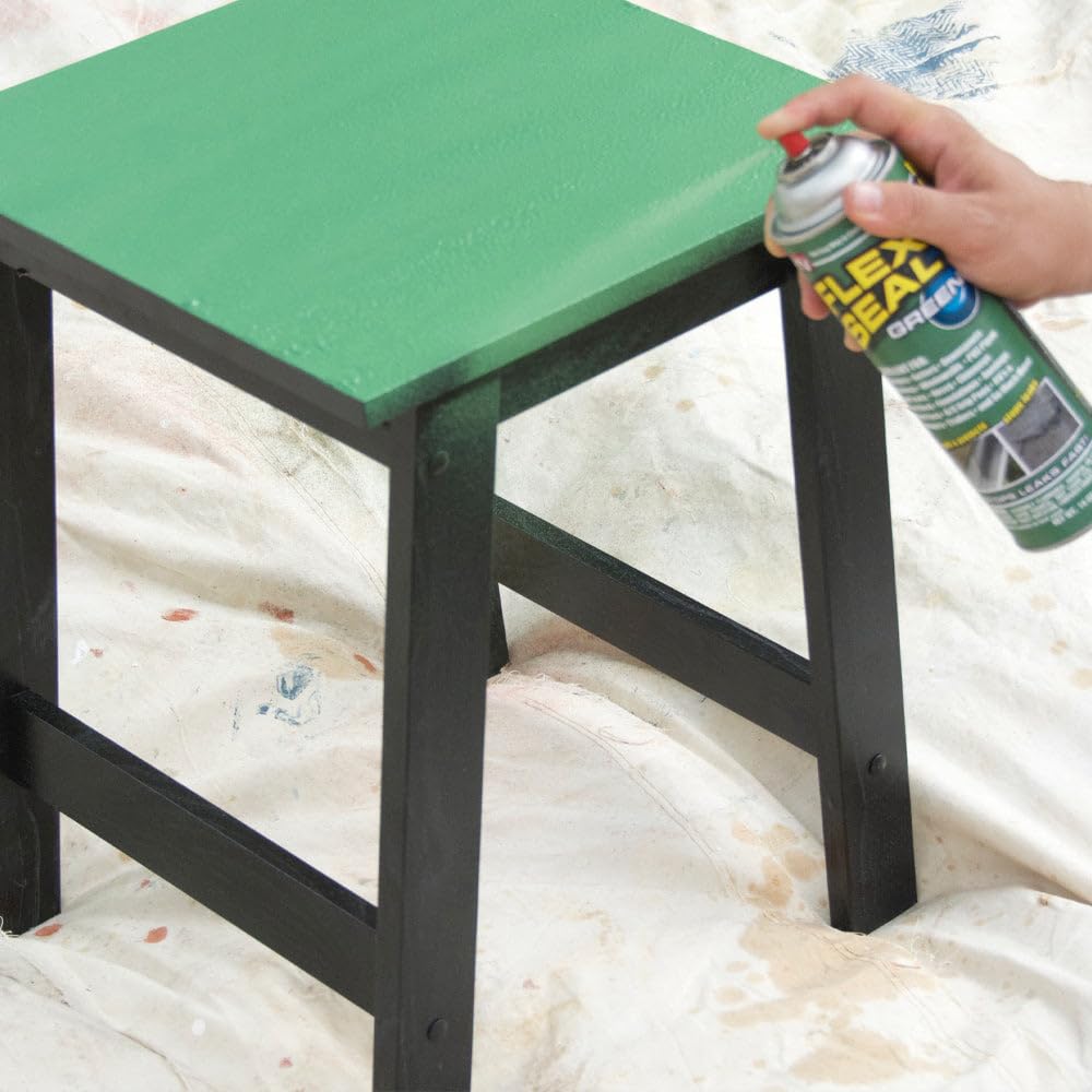 Flex Seal Almond sealant coating on roof shows weatherproof protection for outdoor areas
