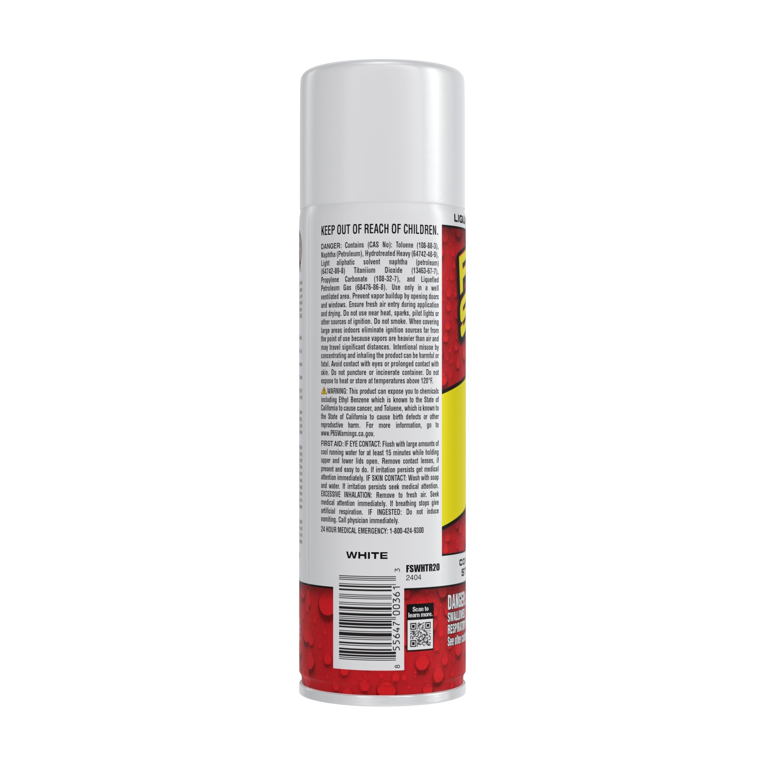 Close-up of Flex Seal spray nozzle applying to a crack for sealing.
