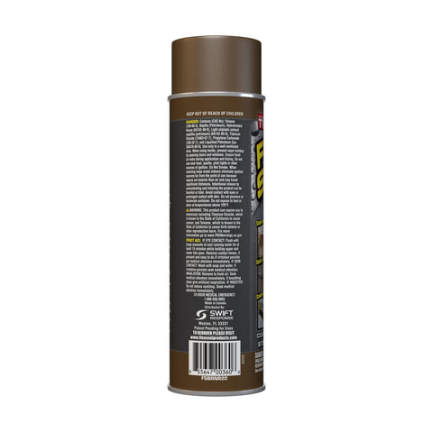 Flex Seal brown spray application seals cracks on gutters and roofs